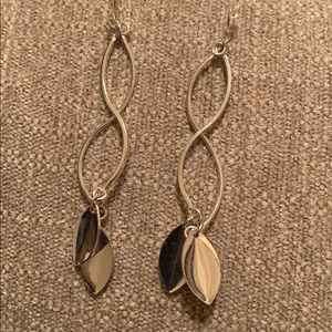 Silver drop earrings